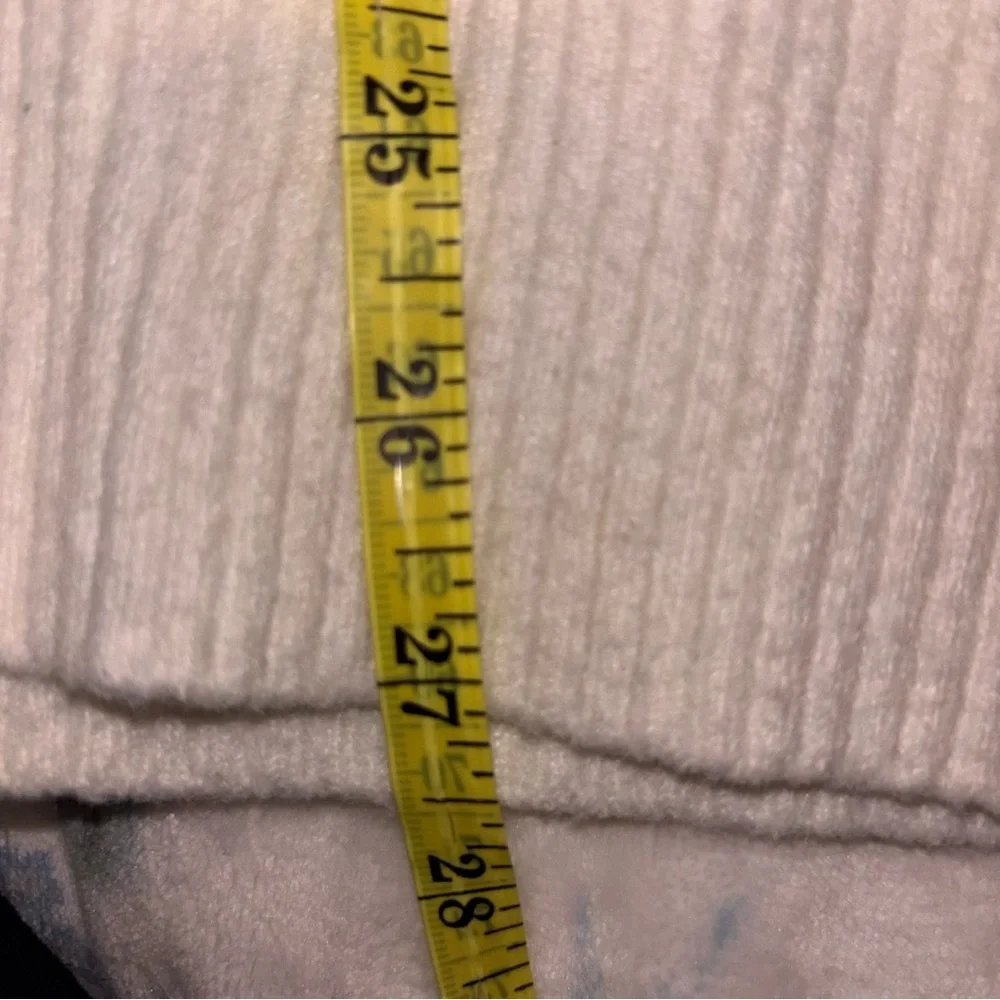 Nine West Ivory Cozy Mock Neck Pullover Sweater M Soft Neutral Ribbed